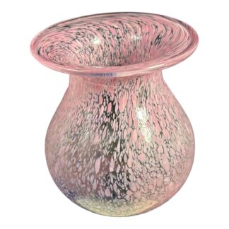 Vintage Kosta Boda Pink and Green Vase Signed by Ulrica Vallien