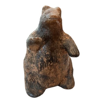 Vintage Native American Navajo Folk Art Pottery Brown Bear Piggy Bank - Image 2