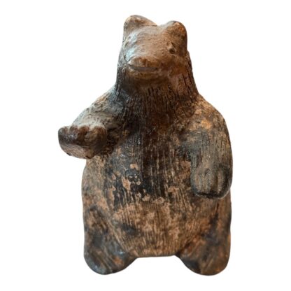 Vintage Native American Navajo Folk Art Pottery Brown Bear Piggy Bank - Image 4