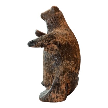 Vintage Native American Navajo Folk Art Pottery Brown Bear Piggy Bank - Image 6