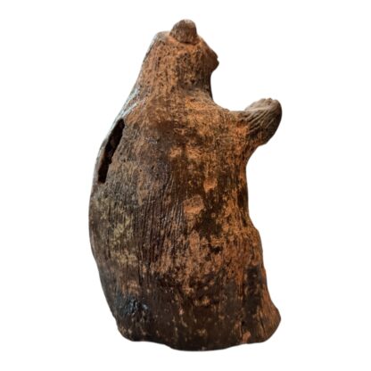 Vintage Native American Navajo Folk Art Pottery Brown Bear Piggy Bank - Image 10