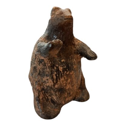 Vintage Native American Navajo Folk Art Pottery Brown Bear Piggy Bank - Image 11