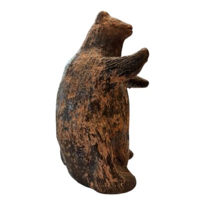 Vintage Native American Navajo Folk Art Pottery Brown Bear Piggy Bank - Image 13
