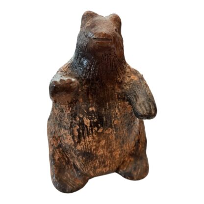 Vintage Native American Navajo Folk Art Pottery Brown Bear Piggy Bank - Image 15