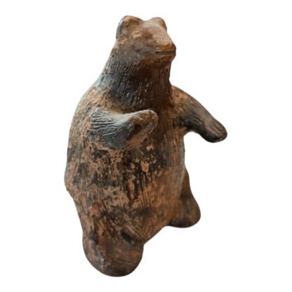 Vintage Native American Navajo Folk Art Pottery Brown Bear Piggy Bank - Image 16