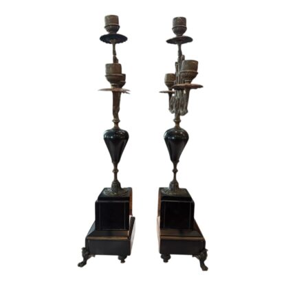 Antique European Empire Revival Style 5-Light Candleabras with Marble Bases (2) - Image 6
