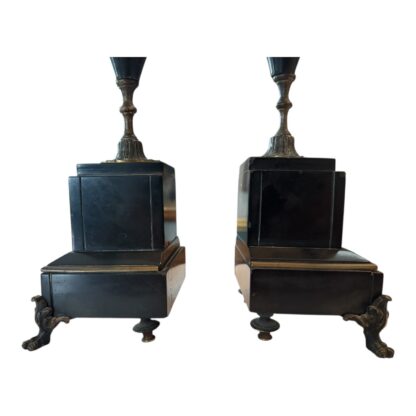 Antique European Empire Revival Style 5-Light Candleabras with Marble Bases (2) - Image 10