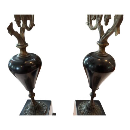 Antique European Empire Revival Style 5-Light Candleabras with Marble Bases (2) - Image 12