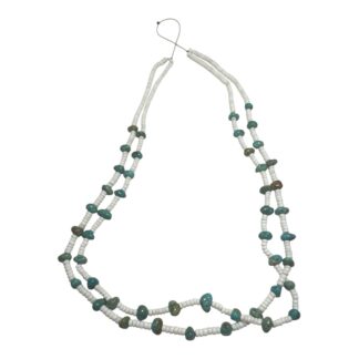 Vintage Native American Double Strand Turquoise Heishi Necklace