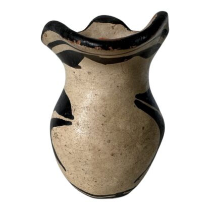 Vintage Native American Pueblo Tourist Pottery Pitcher with Floral Design - Image 5