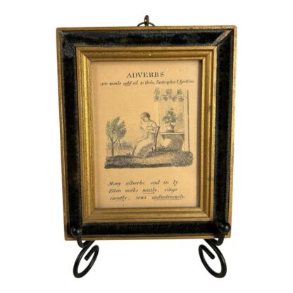 Antique Set of 4 Framed Paths of Learning English Grammar Pictures - Image 4