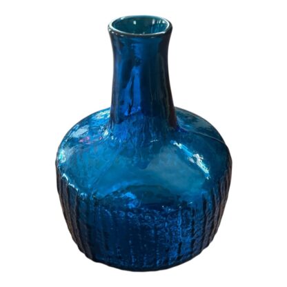 Vintage Blenko Blue Texturized Art Glass Decanter (Attr. Wayne Husted) - Image 2