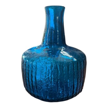 Vintage Blenko Blue Texturized Art Glass Decanter (Attr. Wayne Husted) - Image 7