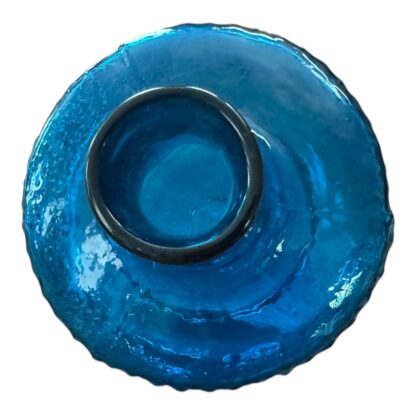 Vintage Blenko Blue Texturized Art Glass Decanter (Attr. Wayne Husted) - Image 9