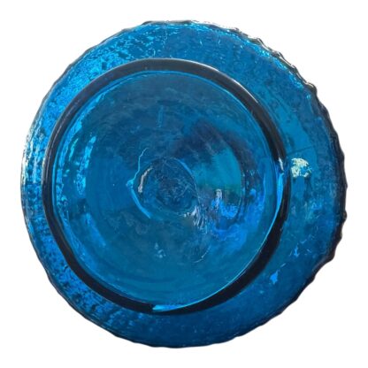 Vintage Blenko Blue Texturized Art Glass Decanter (Attr. Wayne Husted) - Image 10