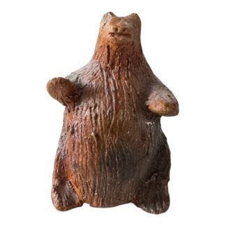 Vintage Native American Navajo Folk Art Pottery Brown Bear (Attr Louise Goodman)