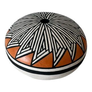 Vintage Native American Acoma Pueblo Pottery Seed Jar (Signed M.P.)