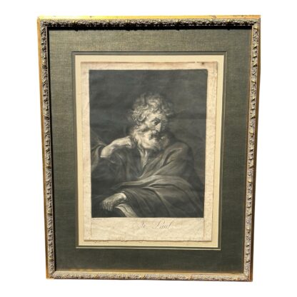 Antique Anthoon Van Dyk 18th Century Pinx Print of St. Paul - Image 2