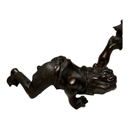 Antique Japanese Bronze Creature Qilin Shishi Lion Protector - Japanese Buddhism - Image 13