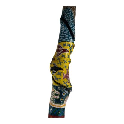Vintage Hand Carved and Painted Folk Art Walking Stick by Chris Lewallen - Image 21