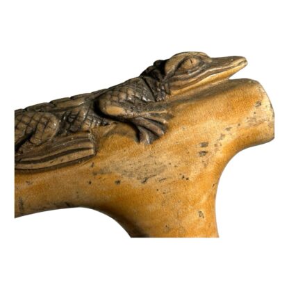 Antique Hand Carved Crocodile Alligator Top Cane