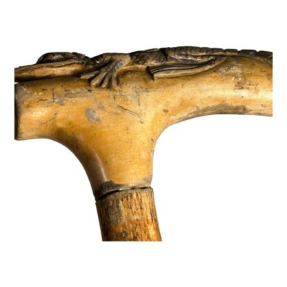 Antique Hand Carved Crocodile Alligator Top Cane - Image 8