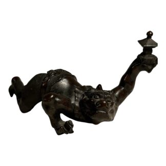 Antique Japanese Bronze Creature Qilin Shishi Lion Protector - Japanese Buddhism