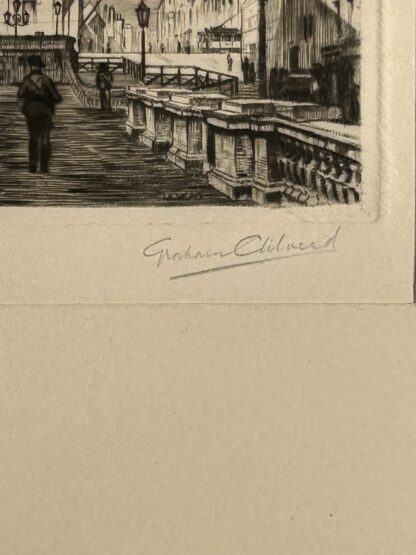 Antique Architectural Etching Entitled Palais De Justice Brussels Graham Cliverd - Image 6