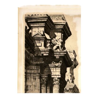 Antique Architectural Etching Entitled Palais De Justice Brussels Graham Cliverd - Image 14
