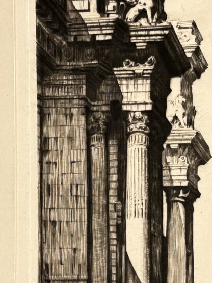 Antique Architectural Etching Entitled Palais De Justice Brussels Graham Cliverd - Image 17