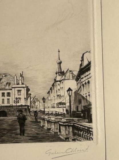 Antique Architectural Etching Entitled Palais De Justice Brussels Graham Cliverd - Image 19
