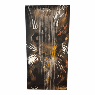Vintage Original Martha Kaplan Modern Abstract Acrylic Painting “Buffalo Woman”