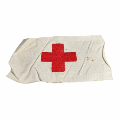 Vintage Authentic WW2 Stained Red Cross Armband - Owned by Lt. John C Stiles - Image 4