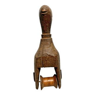 Antique African Baule Hand-Carved Wooden Heddle Pulley - Tribal Art
