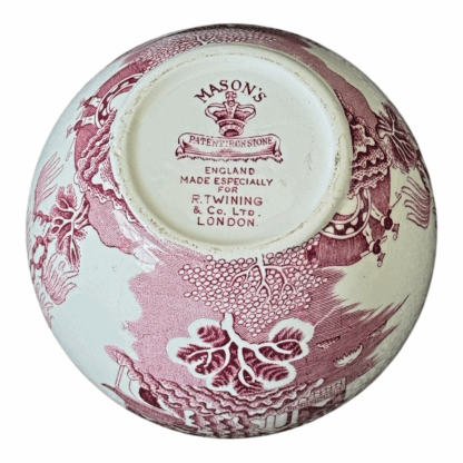 Vintage Mason’s Ironstone Lidded Tea or Ginger Jar - Red and White Willow Design - Image 10