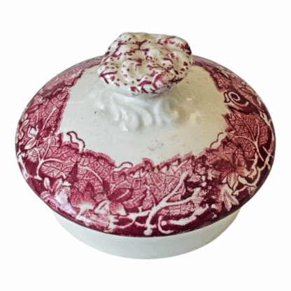 Vintage Mason’s Ironstone Lidded Tea or Ginger Jar - Red and White Willow Design - Image 17