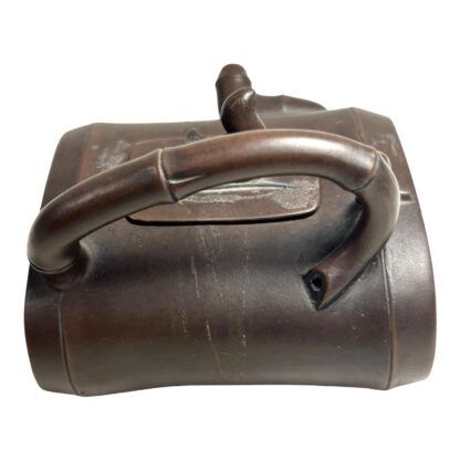 Antique Chinese Yixing Bamboo Form Clay Teapot with Applied Squirrel - Image 9