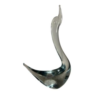 Vintage Murano Art Glass Swan - Original Label