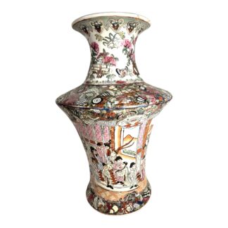 Antique Chinese Famille Rose Large Scenic Vase