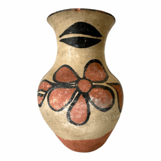 Vintage Native American Santo Domingo Southwestern Floral Pottery Vase