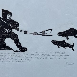 Vintage Limited Edition Lithograph by Tivi Etok Native Inuit Numbered 12/50