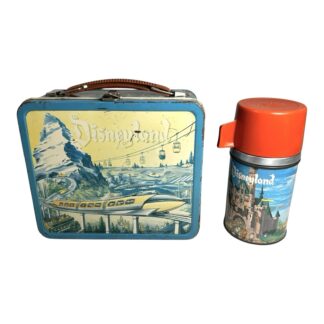 Vintage 1960 Aladdin Disneyland Metal Lunchbox with Thermos