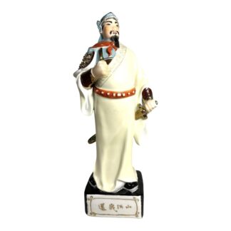 Antique Chinese Gold Gilt Ceramic Figure of General Guan Yu Guan Gong