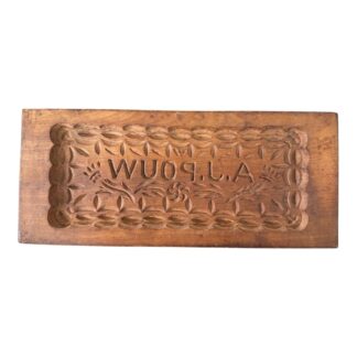 Antique Folk Art Carved Wooden Cake Butter Print Mold - Pennsylvania Dutch