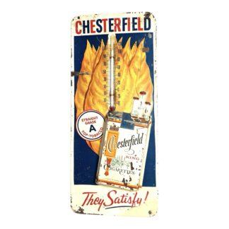 Antique Chesterfield Cigarettes Advertising Thermometer - Working - Tobacco Ad