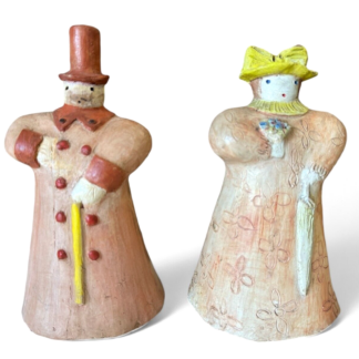 Vintage Italian Mid-Century Pottery Couple Figurines - Signed Alf Gaudenzi