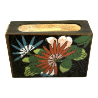 Antique Chinese Cloisonne Matchbox Holder
