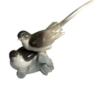 Vintage Lladro Birds Lovebirds Grupo de Pajaros Figurine