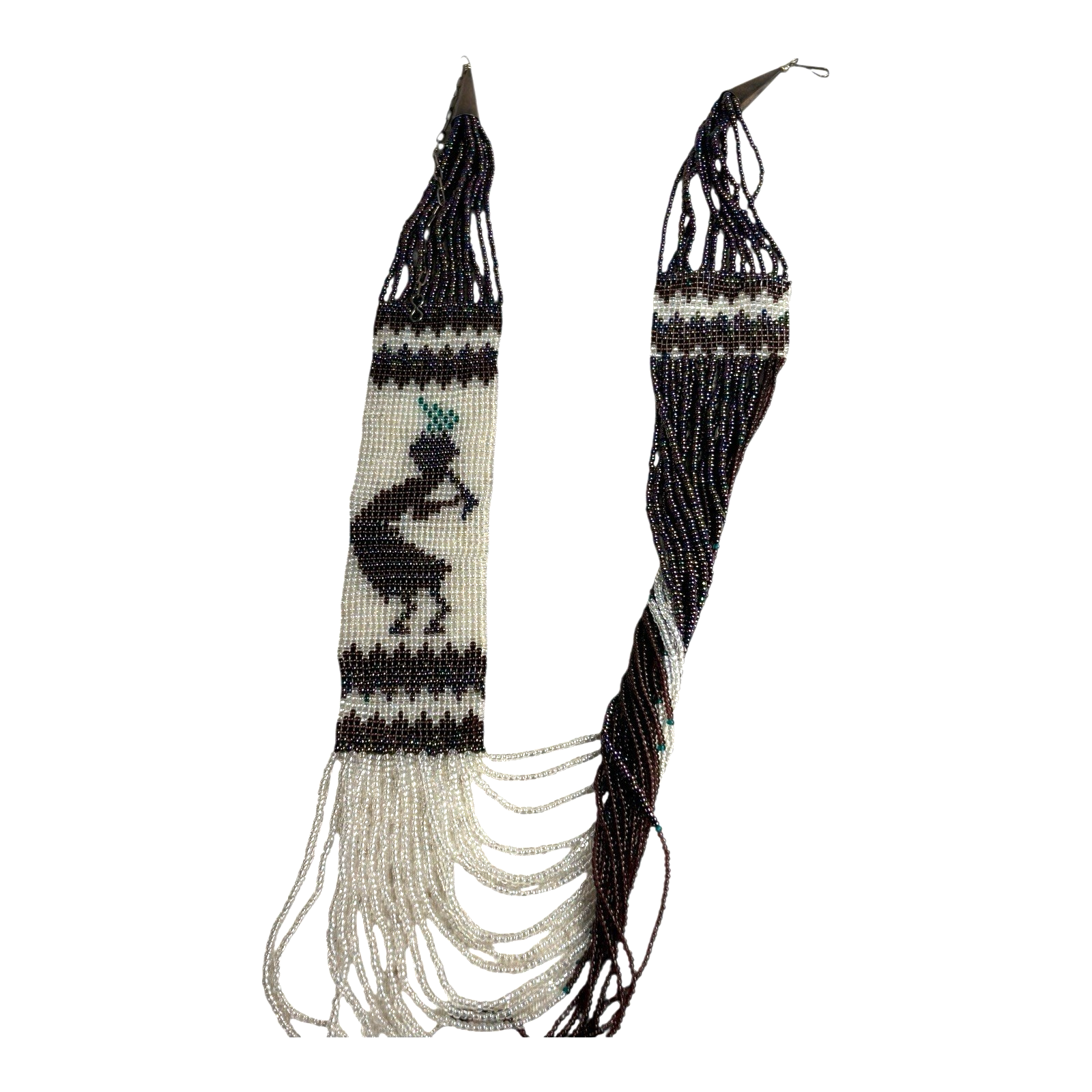 Vintage Southwestern Native American Beaded Necklace - Dancer Pattern - Image 13