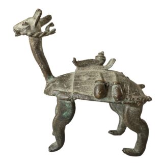 Vintage African Dogon Style Lost Wax Cast Bronze Ritual Animal Sculpture